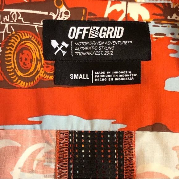 off the grid shirt motor driven adventure small cotton blend new w/o tags - Picture 8 of 11